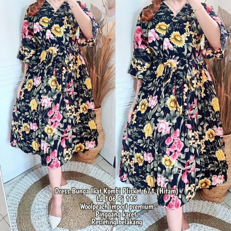 Dres Bunga  671 Plisket