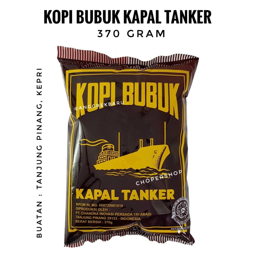 

Kopi Bubuk Kapal Tanker 370gr Kemasan Lama