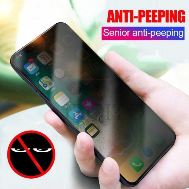 Anti Spy Privacy Film Tempered Glass  Screen Protector for IPhone 7 6 6S 8 Plus X XS XR 11 Pro Max