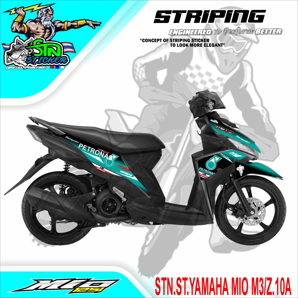 (cod) stiker motor - striping MIO M3/Z - motor yamaha - motor - MIO - sticker variasi - Racing 10