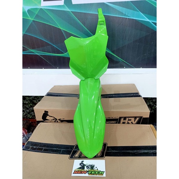 Papan start dan spakbor depan model kx250 universal original HRV - hijau