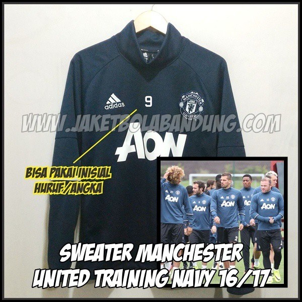 SWEATER MANCHESTER UNITED TRAINING NAVY 2017 | BISA TAMBAH INISIAL