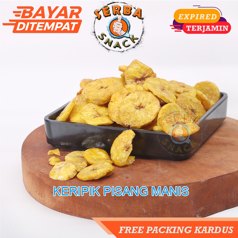 

Keripik Pisang Manis 500 gram Snack Kiloan Makanan Ringan Camilan Manis