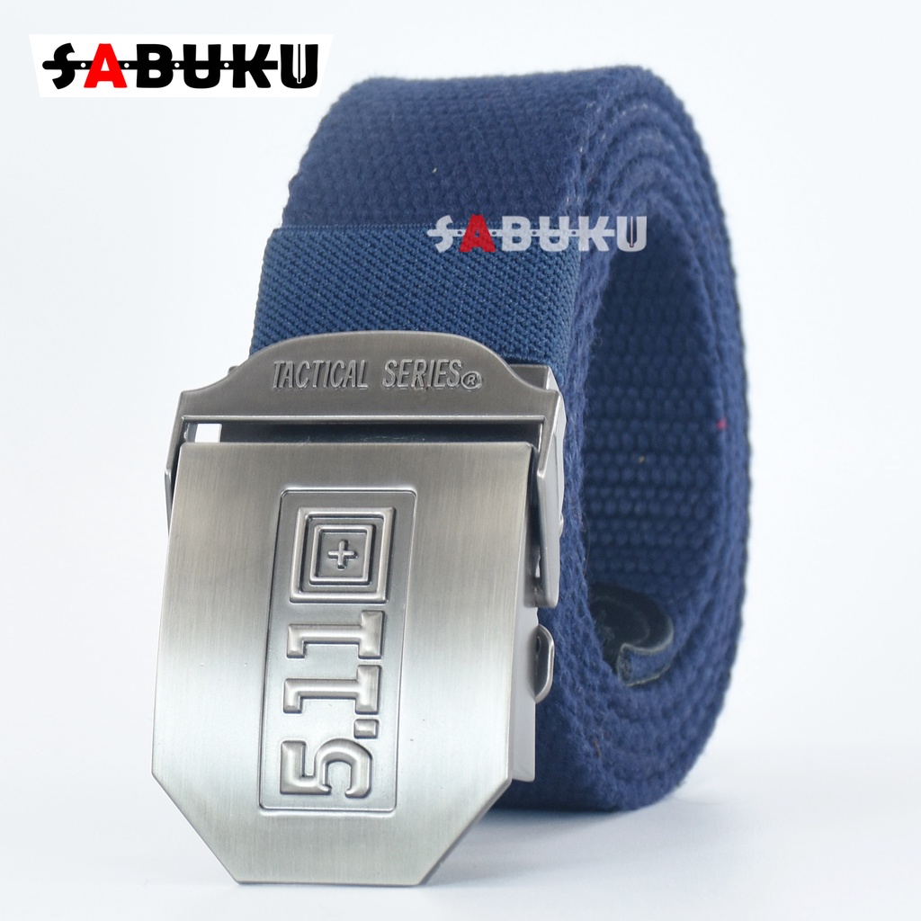 Ikat Pinggang Gesper Pria Kanvas Jepit Polos Sabuk Canvas Tactical 511 Fashion Men Belt - 157