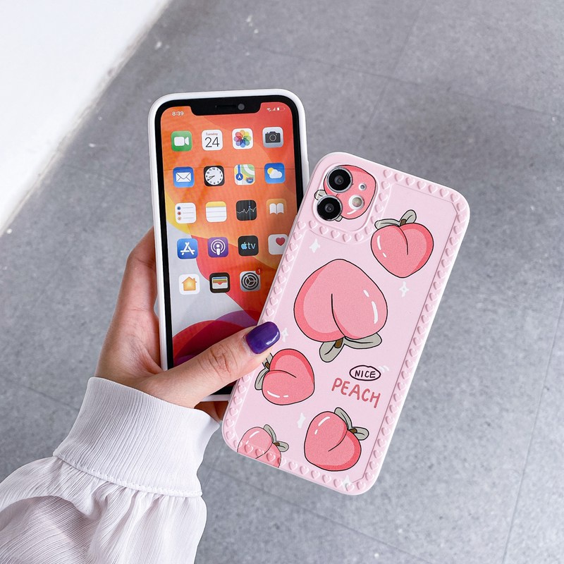 Love Frame Pink Peach Soft Case HP OPPO A53 A33 A31 A5 A9 2020 A16 A55 A54 A15 A15S A74 A93 A35 A3S A52 A92 A57 A39 F1S F9 Pro A7 A5S A12 A11K F11 K3 K5 Reno 5 4 F 6 Realme C1 X XT VIVO Y11 Y12 Y12i Y15 Y17 Y12S Y20 Y20S Y20i Y50 Y30 Y30i Y83 Y81 Y91C Y93