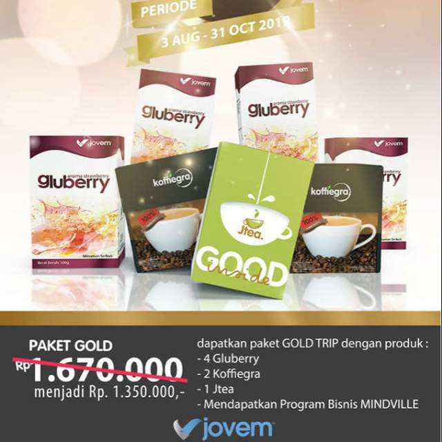 

Paket Gold Trip Gluberry Koffiegra Jtea by Jovem Minuman kolagen