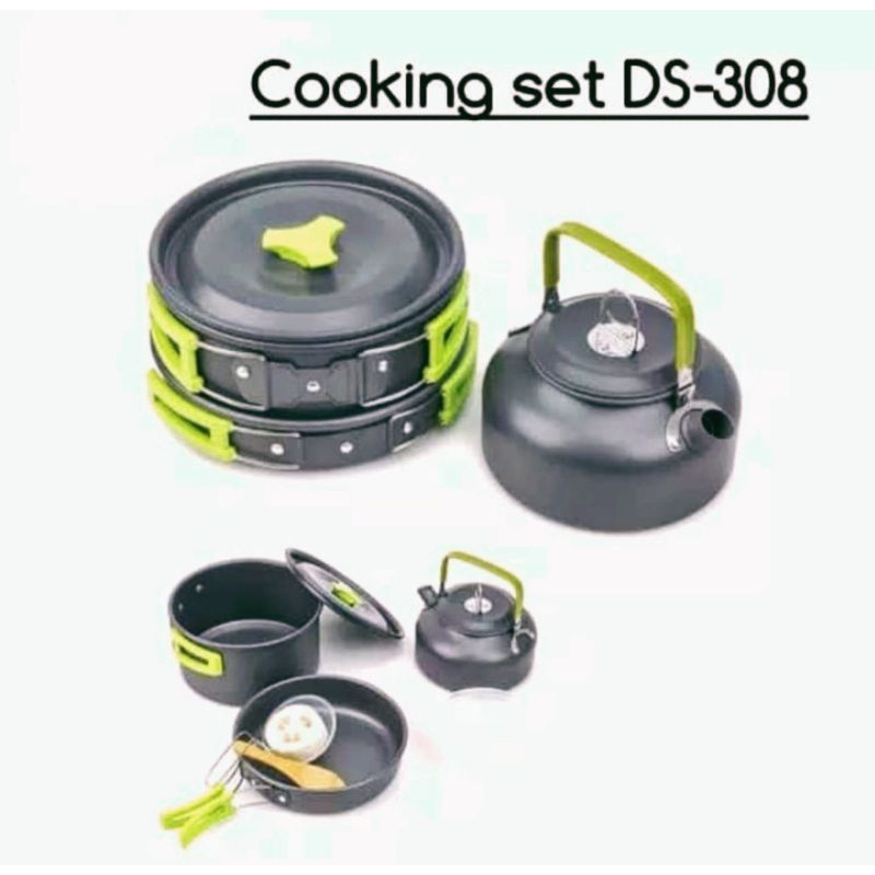 COOKINGSET 308 - NESTING 308 - NESTING TEKO - ALAT MASAK CAMPING HIKING
