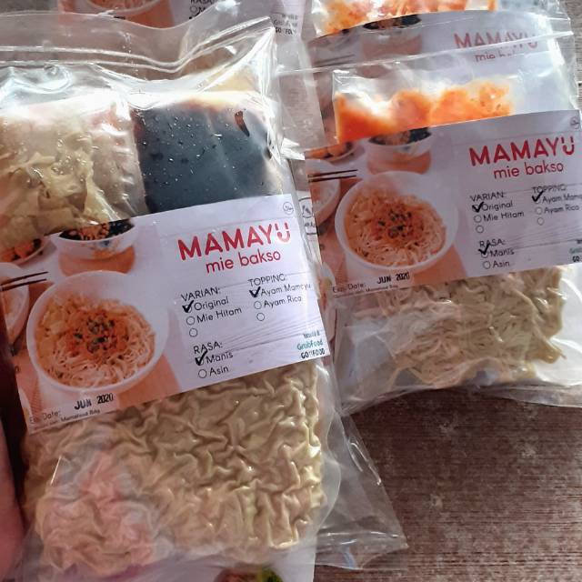 Mamayu Bakmi Yamin Yamien Ayam Khas Bandung Family Pack Isi 4 Porsi Vaccum Ayam Ori Rica Shopee Indonesia