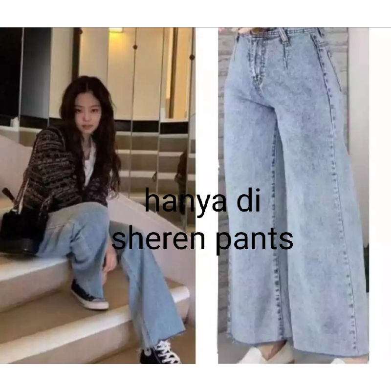 Sheren pants CELANA ARTIS JENNIE BLACKPINK JEANS KUALITAS PREMIUM