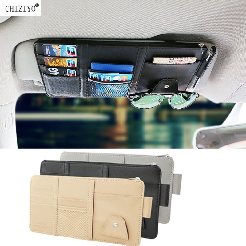 Sun Visor Organizer Mobil Tempat Kartu Atm Sim E Tol Uang Hp Serbaguna