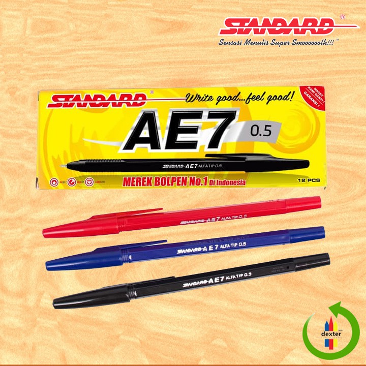 

PEN STANDARD AE7 HITAM BIRU MERAH