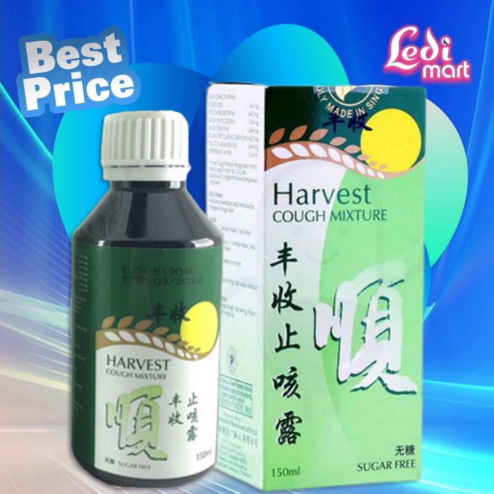 ORIGINAL Harvest Cough Mixture 60ml &amp; 150ml / Harvest Obat Batuk Sirup / LEDI MART