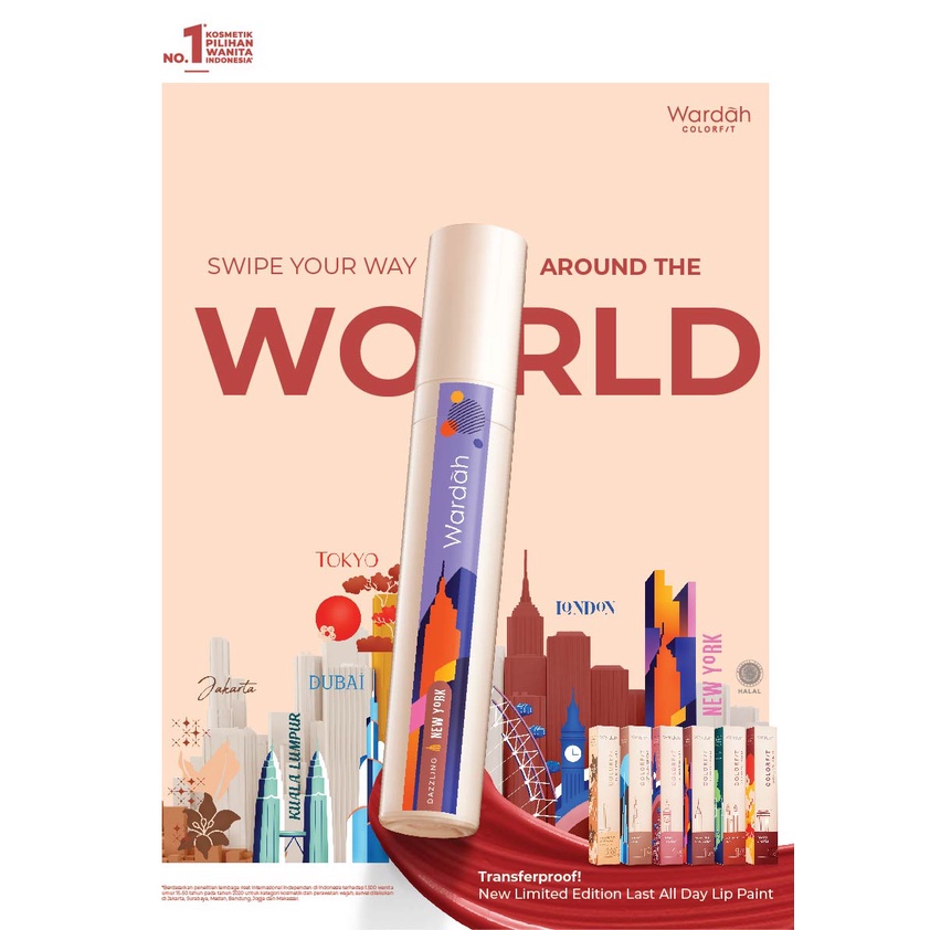 Wardah colorfit last all day lip paint around the world