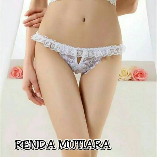 CD GSTRING MUTIARA RENDA UNIK
