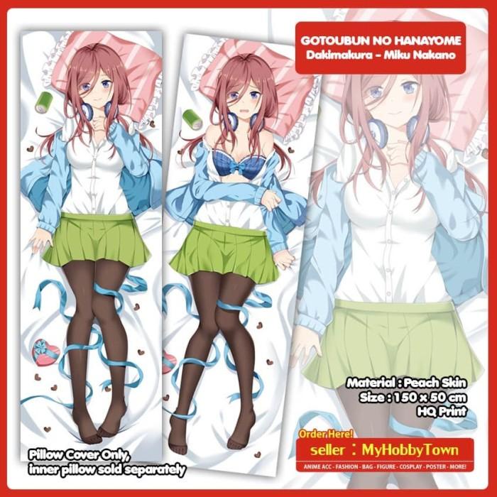 Sarung Bantal Anime Dakimakura Gotoubun : Miku Nakano