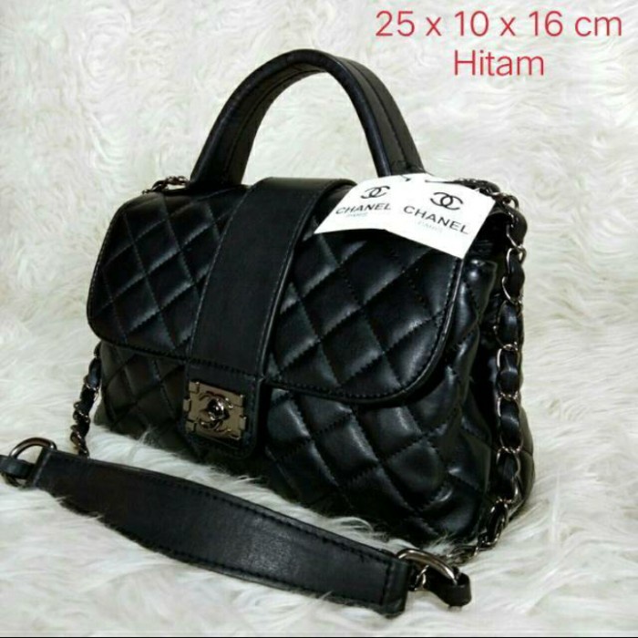 Tas chanel 2 ruang tas wanita branded murah impor handbag cewek