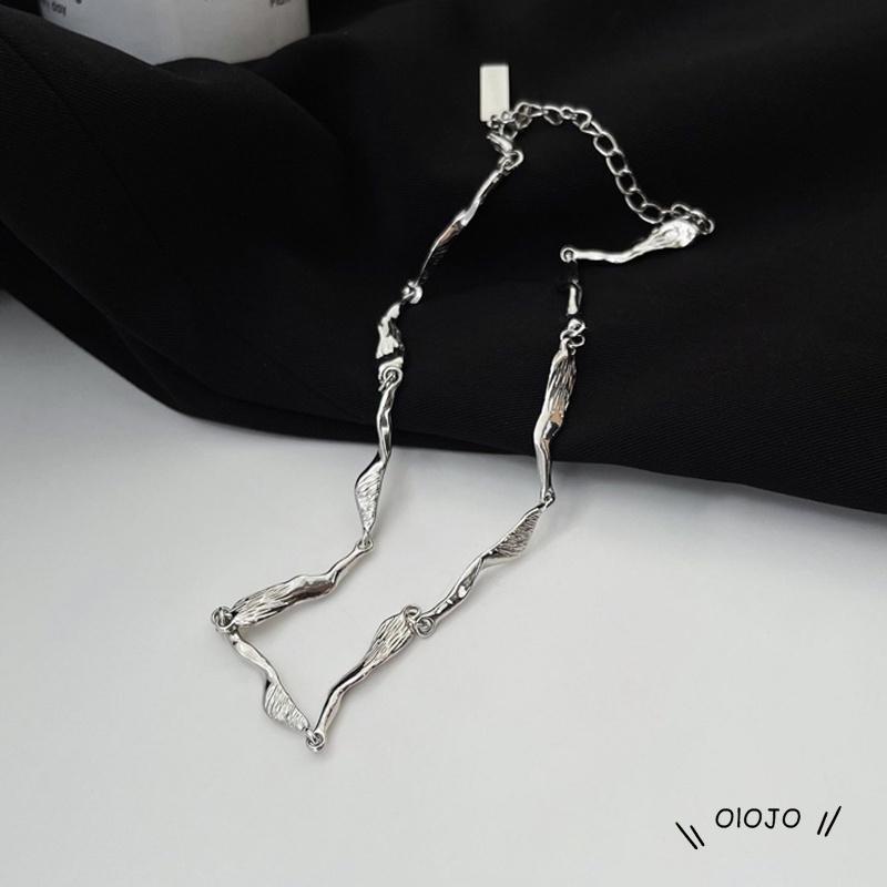 Kalung Rantai Klavikula Bahan Titanium Steel Gaya Hip Hop Untuk Wanita ol2