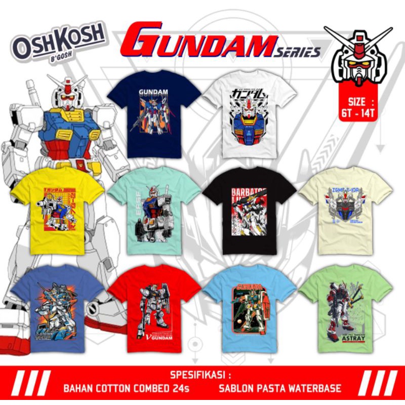 Kaos Premium Gundam Series Size Junior 6-14T by polkka kazoku