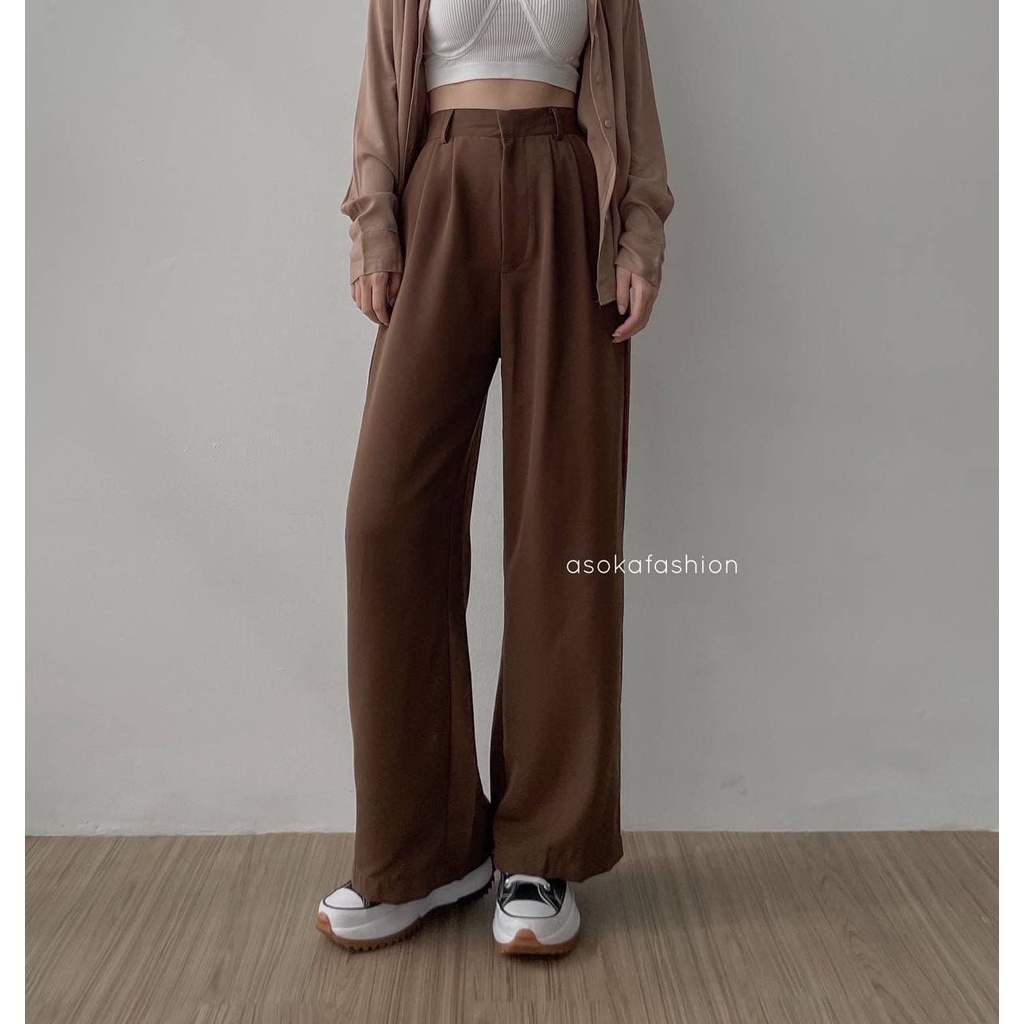 ASOKA Loose Pants 999 (PART 1) Trousers Wanita - Celana Kulot Wanita - Celana Kantor Formal/Casual