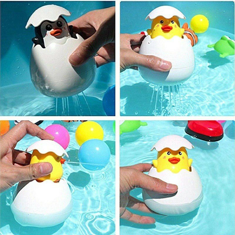 MAINAN MANDI BAYI BATH TOYS FLOATING EGG DUCK PENGUIN