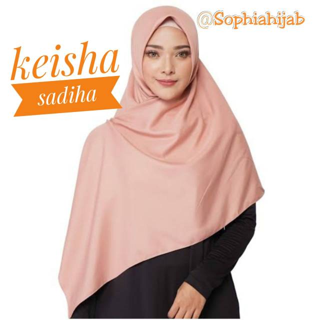 Kerudung SegiEmpat Elzatta Satin Keisha Sadiha Polos