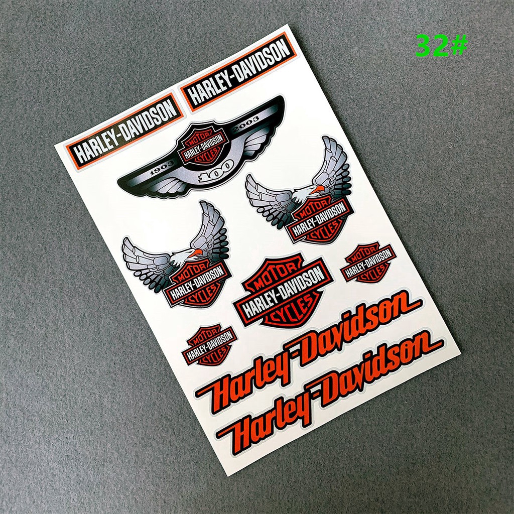 Stiker Logo HARLEY DAVIDSON 3M Reflektif Tahan Air Untuk Mobil / Sepeda / Motor / Truk / Gitar / Piano