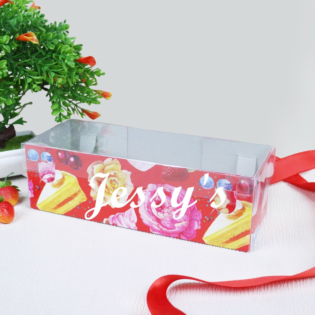 

Dus Kue / Kotak Kue / Box Kue, Roll Cake (Tutup Mika) 24 x 9 x 7,5