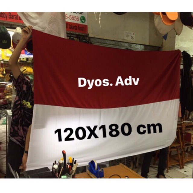 Bendera upacara merah putih sanwos bendera merah putih bahan katun sanwos 120x180