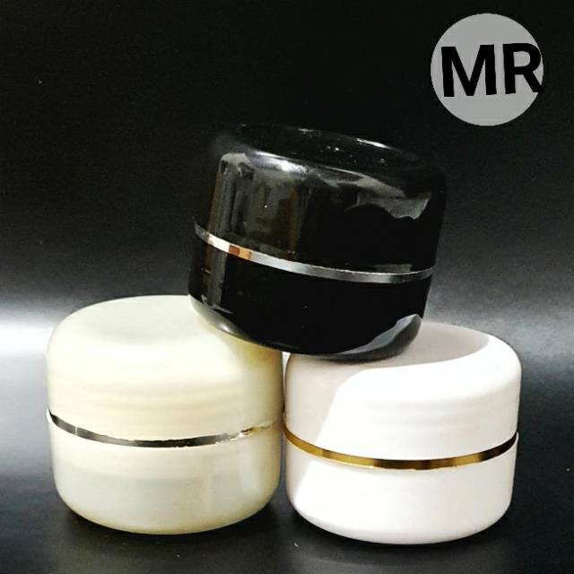 PP4 Pot Kosong Kosmetik 12.5g | Wadah Cream Krim Kream Crim Wajah 12,5gr | Warna Putih &amp; Mutiara |