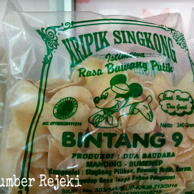 Kripik Singkong BINTANG 9 340 gr