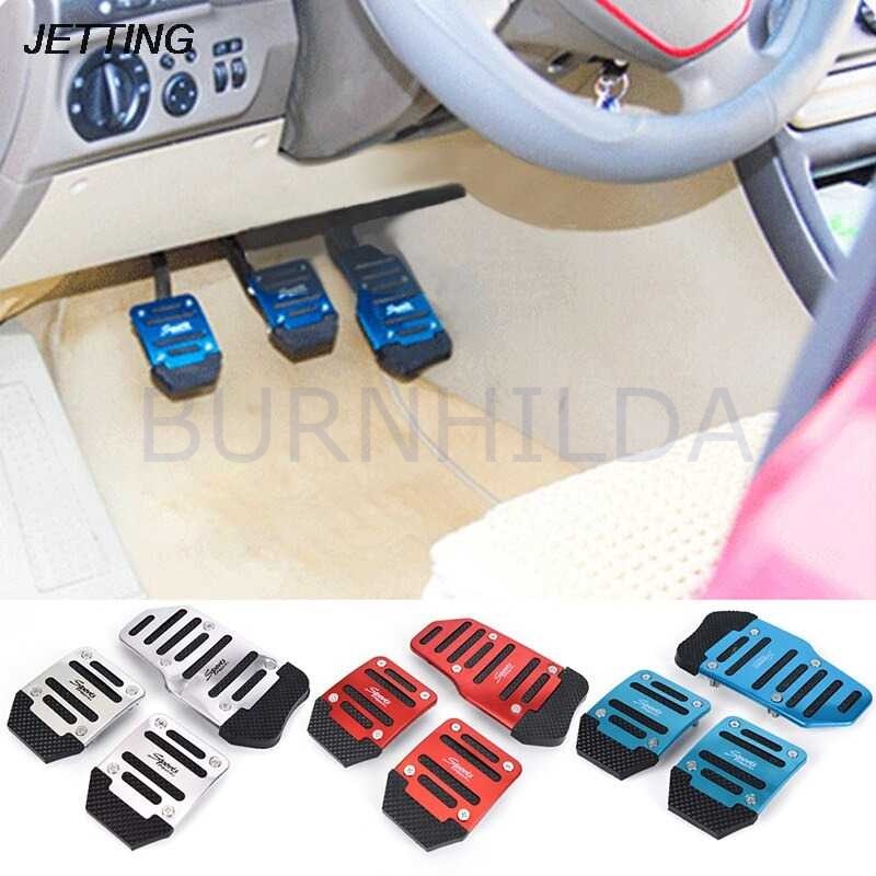 Aluminium Cover Pedal Gas Mobil Cover Aluminium Pedal Gas Mobil | Universal Car Vehicle Non-slip Alloy Pad Pedal Aluminium Foot Treadle Cover Non-Slip Automatic Car Vehicle Auto Brake Gas Pedals Cover Set accesoris mobil motor burnhilda