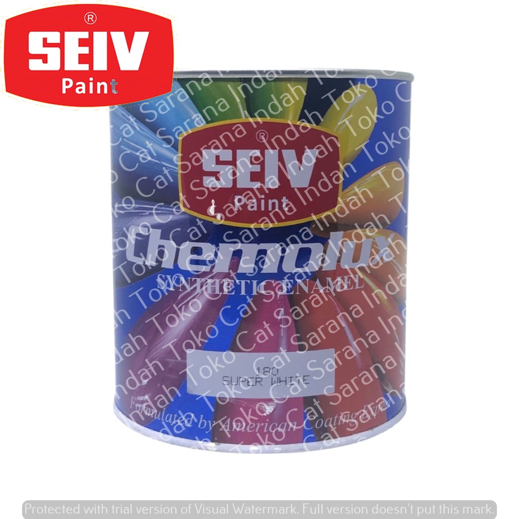 CAT BESI KAYU SEIV CHEMOLUX SUPER WHITE / PUTIH 1KG PUTIH KILAP / DOFF CAT BESI LOGAM DAN KAYU