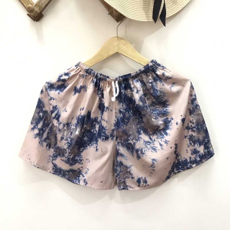 Celana Pendek Hot Pants Tie Dye Bali / Celana Santai Bahan Rayon