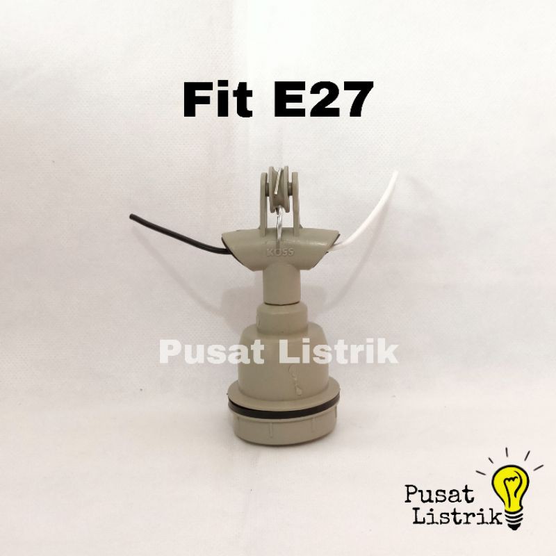 Fitting Lampu Gantung e27 Kap WD Lampu Gantung Hijau e27 Fitting &amp; Kap WD e27