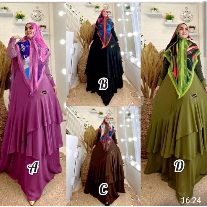 Ready❤️DRESS ABSTRAK  voll   2 PREMIUM SET*Original _By : Yodizein Syari