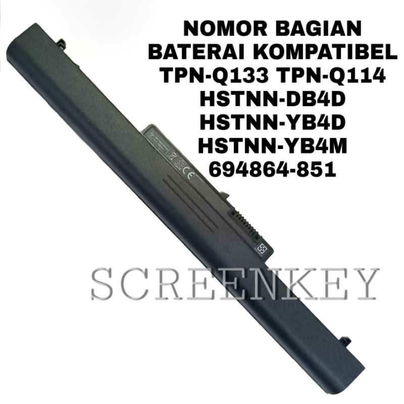 Baterai Laptop HP Pavillion SleekBook 14-b008au 14-b009au 14-b059tu VK04 HSTNN-YB4D HSTNN-DB4D HSTNN