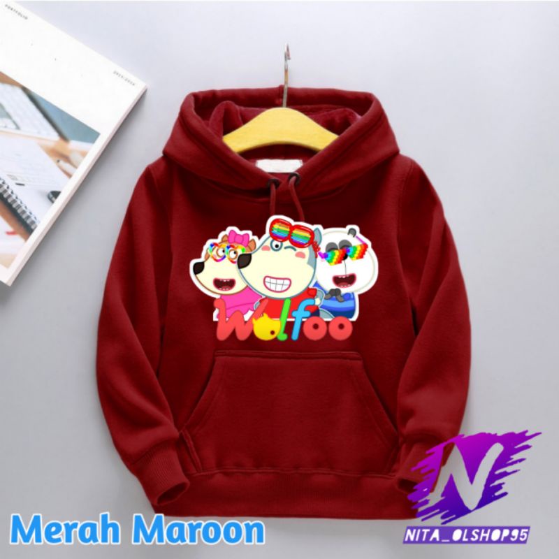 hoodie wolfoo luci dan Pando Hoodie anak lucu animasi untuk laki laki dan perempuan bisa untuk usia 2-12tahun