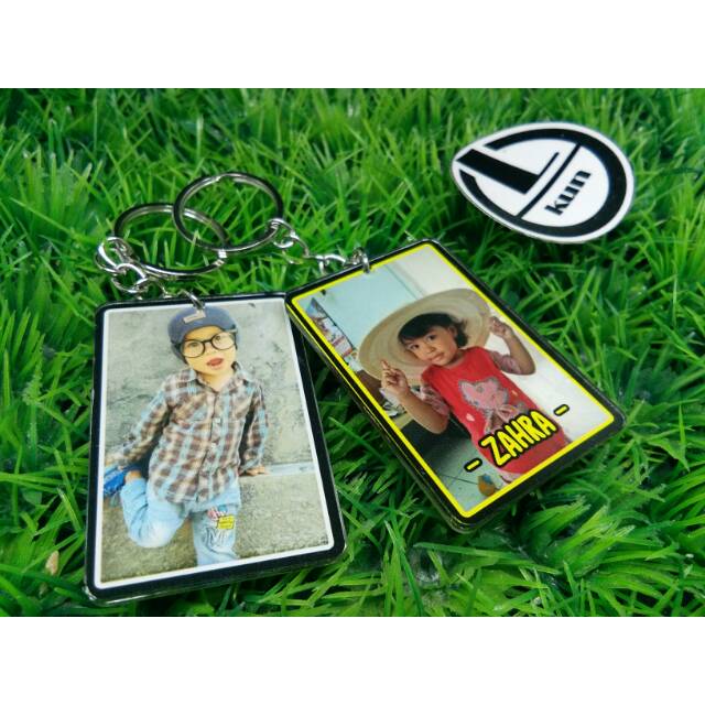Gantungan Kunci Custom Foto (Bentuk Persegi Panjang)