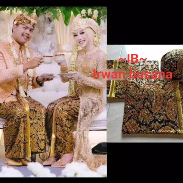 Set jarik prodo pengantin sepasang dan blangkon solo