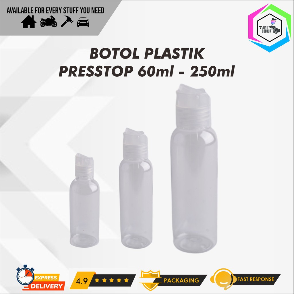 Botol Plastik Bening Press Top Serbaguna