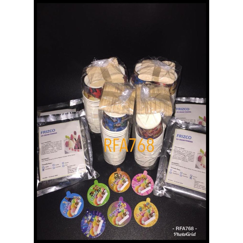 

Paket 4 Bubuk Es Krim + Cup