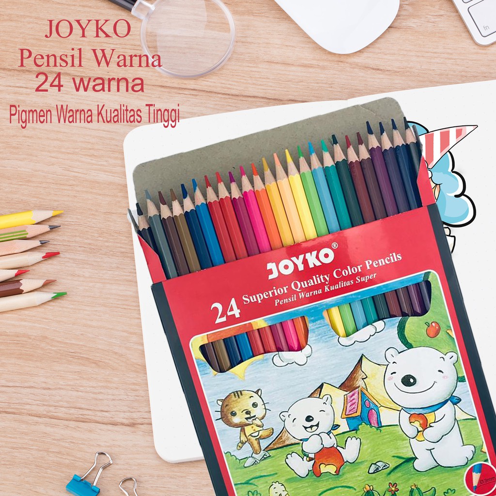 Joyko / Pensil Warna / isi 24 warna / CP-24PB