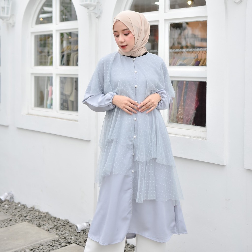 ANANTA PESTA Dress Mewah Dres Gamis Anggun Fashion Ootd Outfit Kekinian Kodangan Ramadan Lebaran Ram