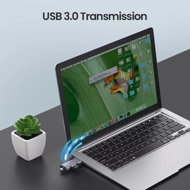 UGREEN Metal USB &amp; TYPE C Card Reader TF + Sd Card OTG USB C Laptop