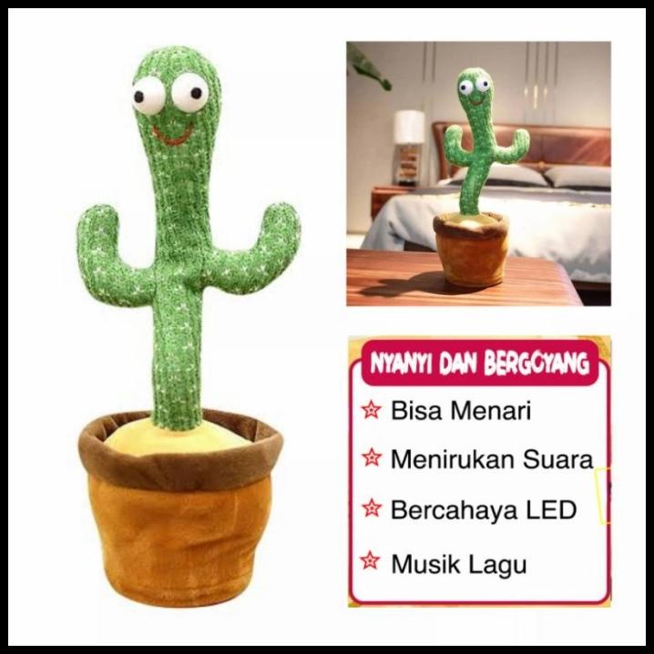 Boneka Kaktus Goyang Joget Joged Bisa Ngomong