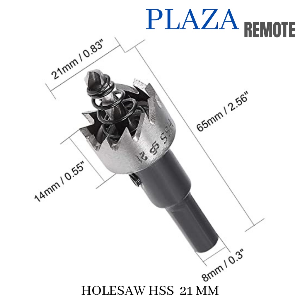 MATA BOR BESI HOLE SAW HSS TITANIUM DRILL BIT BESI METAL CARBIDE 21 MM