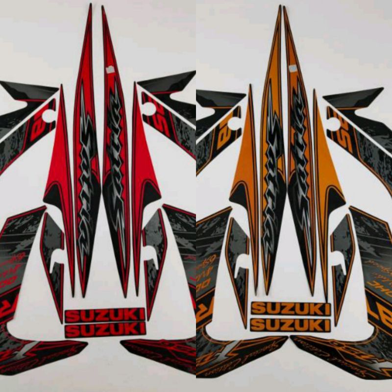 striping sticker satria Fu f 2012 2013 barong se merah list body standar