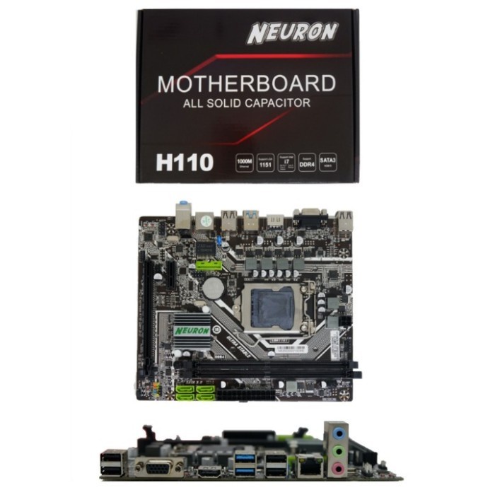 MOTHERBOARD NEURON H110 MAINBOARD H 110 DDR4 SATA3 6GB/S LGA 1151 - GARANSI RESMI