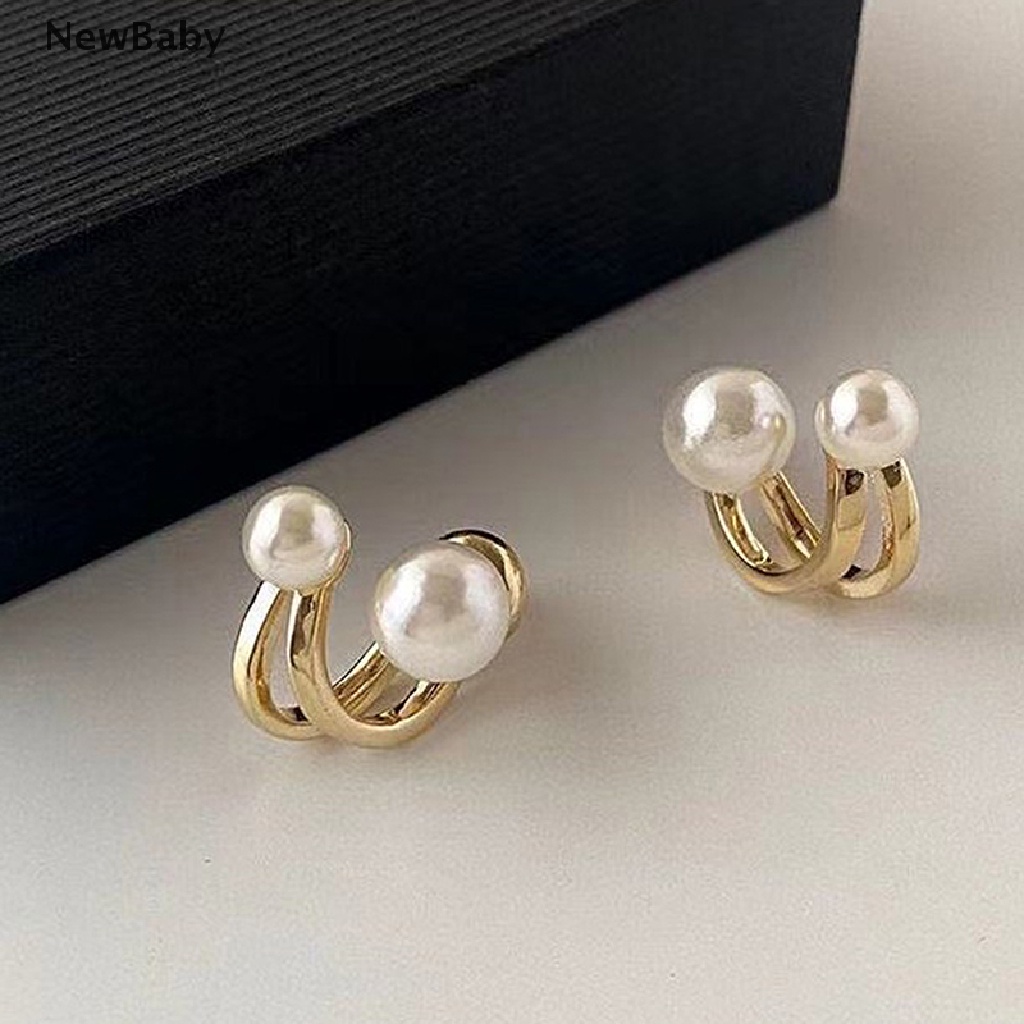 Anting Tusuk Gantung Desain Bola Mutiara Gaya Simple Untuk Wanita