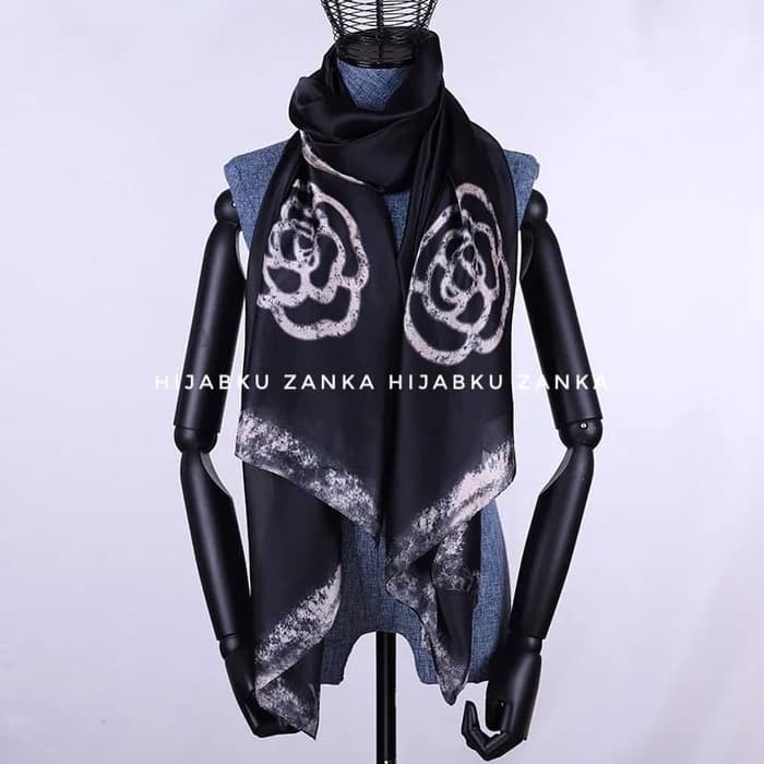 Asli  Pashmina/scarf silk sutera impor (SILK 30) Murah